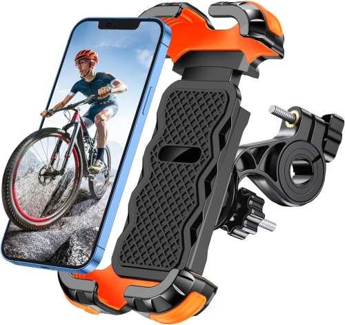 Glangeh Bike Phone Holder, [Secure Lock] 8S Quick Install Anti-fall