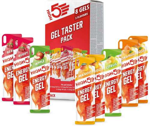 HIGH5 Energy Gels, Running Gel for Fast & Sustained Energy, Mixed, 8 x 40g