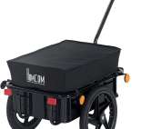 HOMCOM Bicycle Trailer Cargo Jogger Stroller with Towing Bar in Black