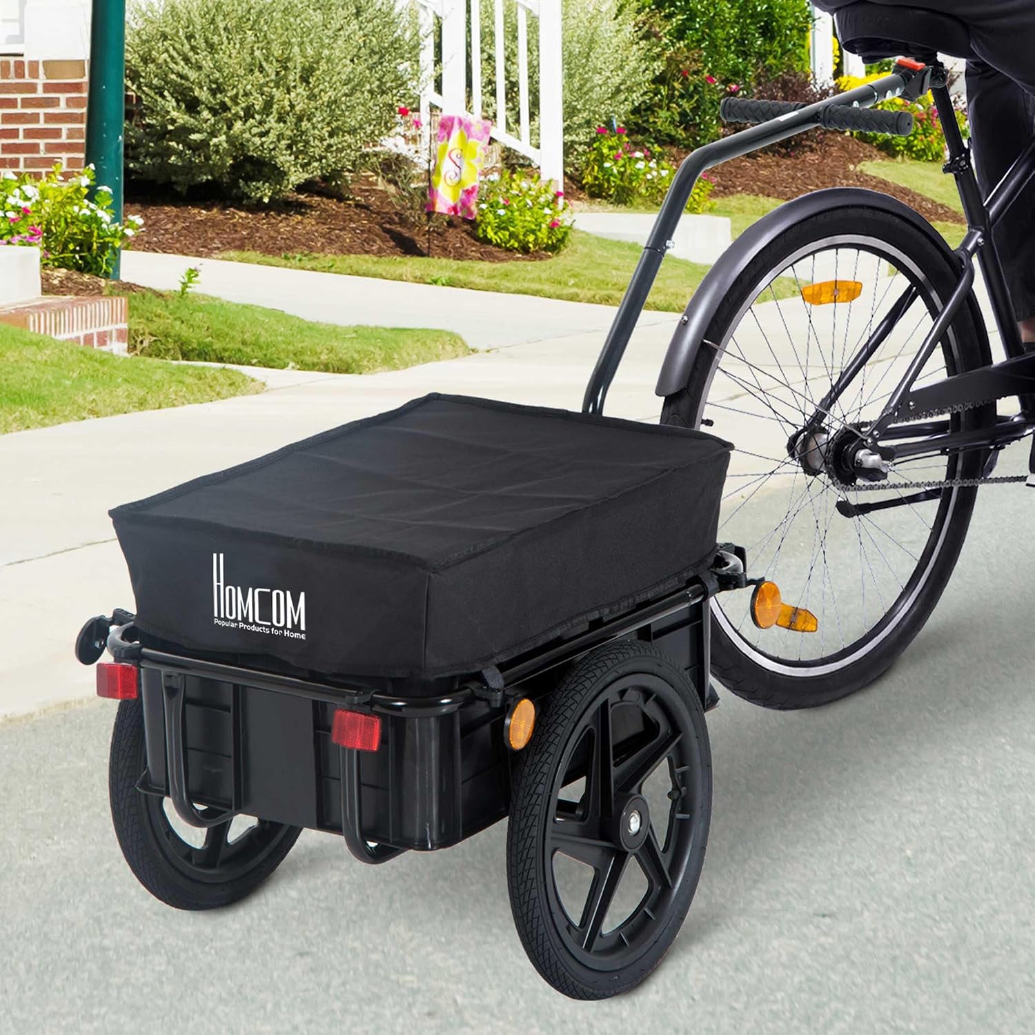 HOMCOM Bicycle Trailer Cargo Jogger Stroller - Image 2
