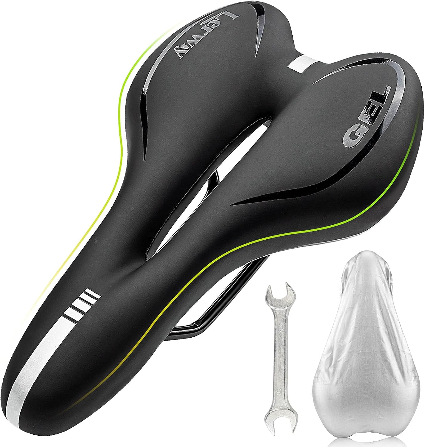 LERWAY Mountain Bike Saddle Gel Seat Waterproof Comfortable Cycling Bicycle