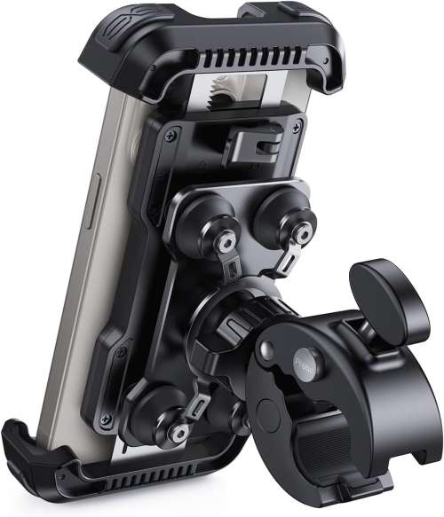 Lamicall Motorbike Phone Holder, [Dual Anti-Shock] Bike Phone Holder Mount