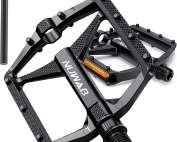 NUWAB Bike Pedals, 9/16" Axle Flat Pedals, Lightweight Cycling Pedals