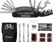 Oumers Multi-Function Bike Bicycle Cycling Mechanic Repair Kit with 3pc Bike Tire Lever 5pc Tyre Patches 1pc Tire Rasp Work Bag