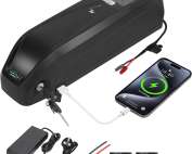 R TEAM Ebike Battery 48v 15AH with Charger, USB Port, Lithium Electric Bike Battery for 30A 20A 17A Controller Motor (Bafang, AW, most ebike conversion kit)