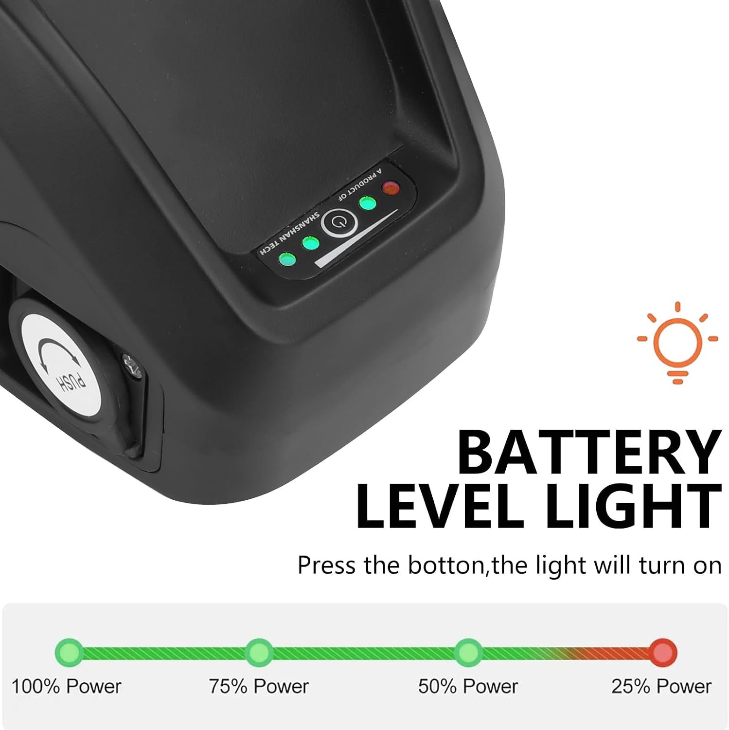 R TEAM Ebike Battery 48v 15AH with Charger, USB Port - Image 2