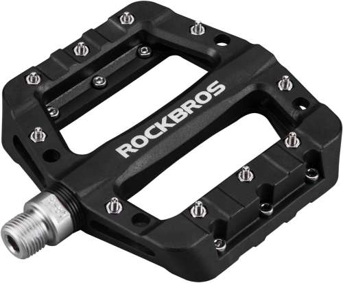 ROCKBROS Bike Pedals, 9/16", Non-slip Nylon Fiber MTB Pedals with Reflector