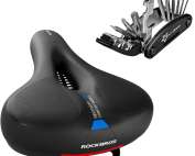 ROCKBROS Comfort & Repair Bundle – Ergonomic Bike Saddle + 16-in-1 Multi-Tool