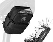 ROCKBROS Compact & Lightweight Bike Saddle Bag with 16-in-1 Multi-Tool – Durable, Universal Fit for Road & Mountain Bikes