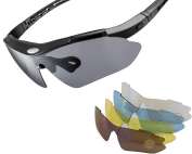 ROCKBROS Polarized Sports Cycling Glasses with 5 Interchangeable Lenses