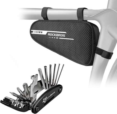 ROCKBROS Trail Fix Bundle – 16-in-1 Multi-Tool + Anti-Vibration Top Tube Bag
