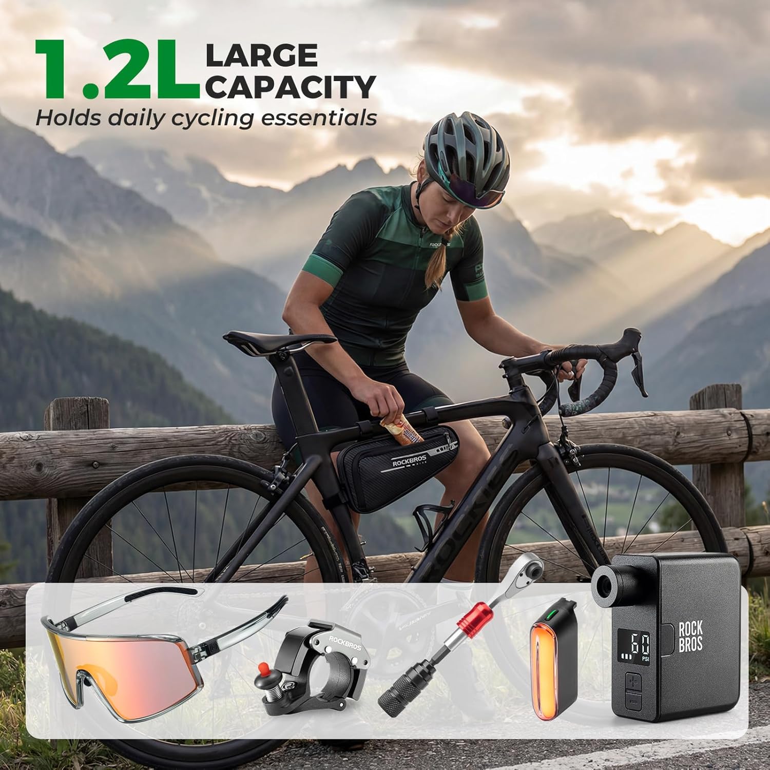 ROCKBROS Trail Fix Bundle Top Tube Bag - Image 2