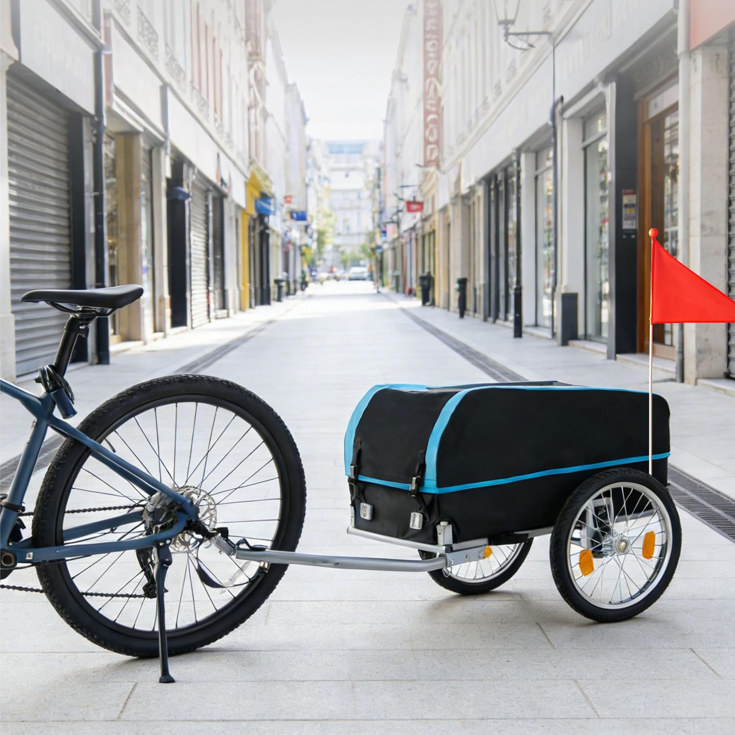 Relaxdays bike cargo trailer, foldable, 120L - Image 2