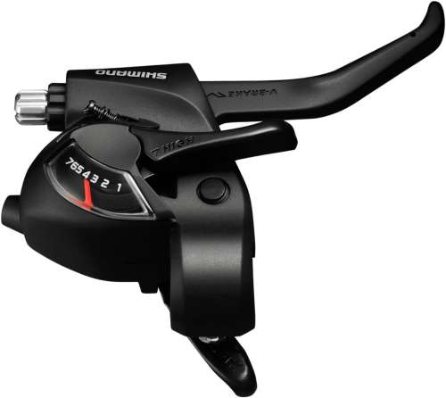 SHIMANO ST-EF41 EZ fire Plus STI Set for V-Brakes, 3x6 Speed, 2-Finger Lever, Black