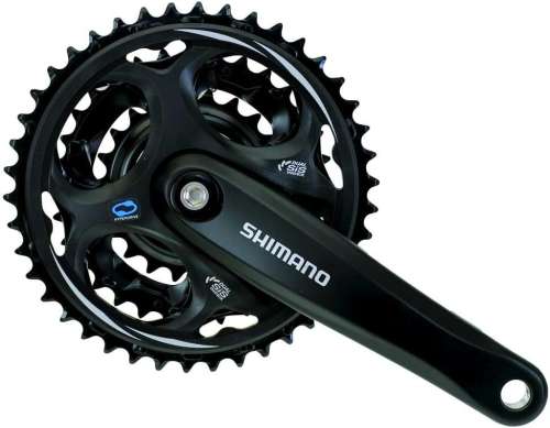 Shimano Crank Chainset M311 48/38/28 BK 175mm, Black