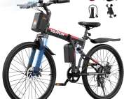 VARUN 26'' Folding Electric Bike, 48V Removable Battery, Dual Suspension